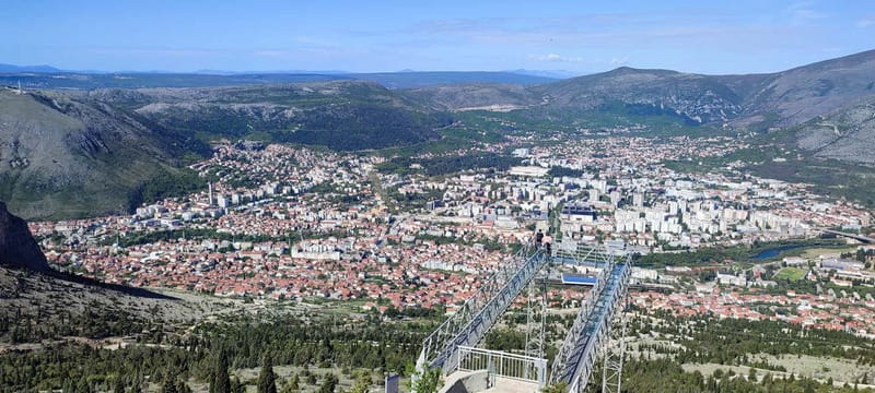 From Mostar: Blagaj, Počitelj & Kravice Waterfalls Day Tour - Fortica Hill: Mostar from the sky