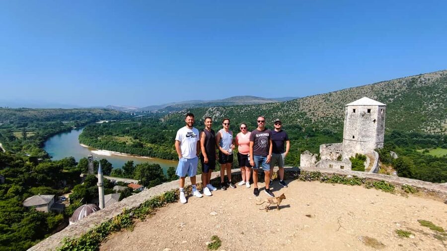 From Mostar: Kravice Waterfalls, Pocitelj & Blagaj Day Trip - Fortica Hill closes the day with Mostar below
