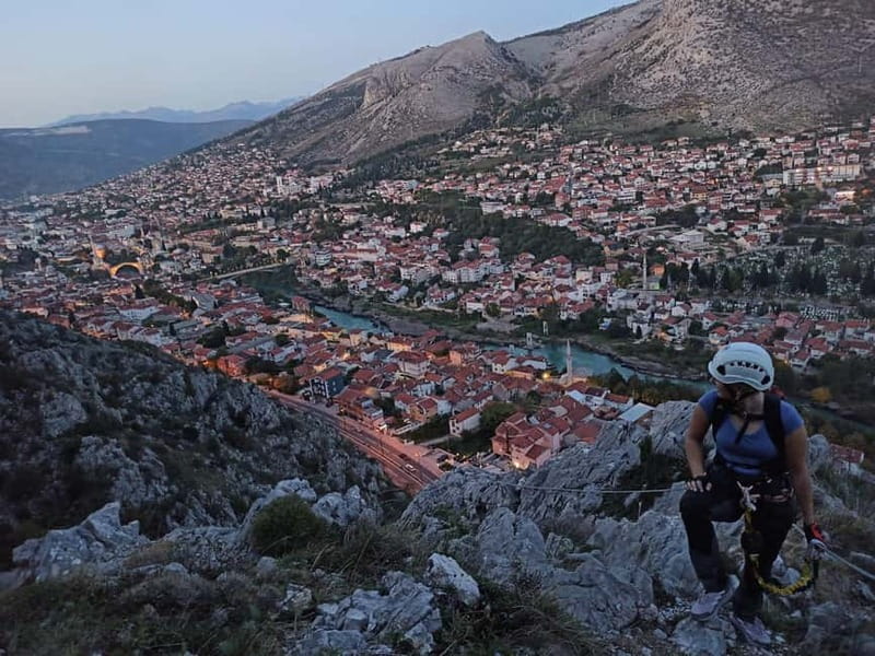 From Mostar: Via Ferrata Hum Climbing Experience - Climbing the secured Via Ferrata Hum