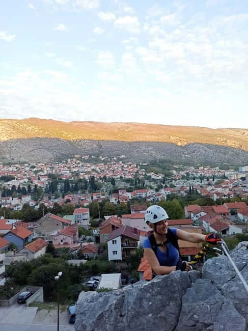 From Mostar: Via Ferrata Hum Climbing Experience - Reaching the top and walking to the cross