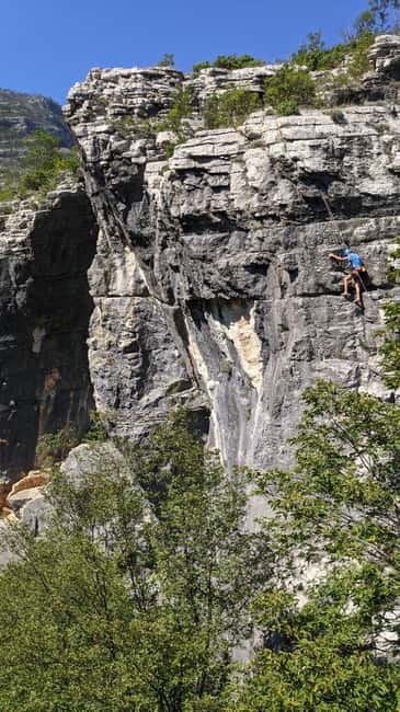 Jablanica & Dreznica: Scenic Rock Climbing Adventure Tour - Climbing above Jablanica’s limestone cliffs