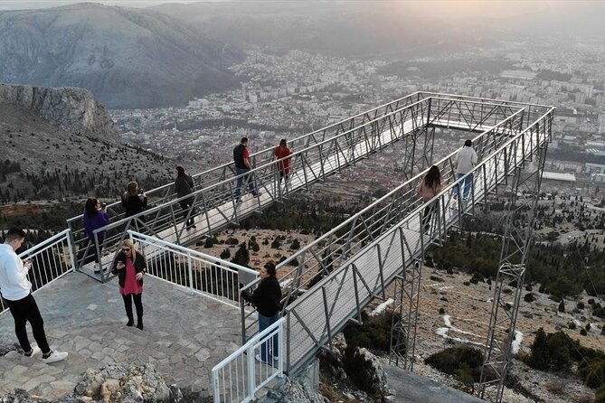 Mostar Panorama Glass Bridge - Reaching Fortica above Mostar