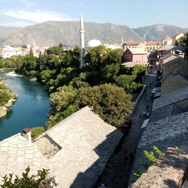Mostar thru history -private tour - Approaching the Old Bridge through the cave