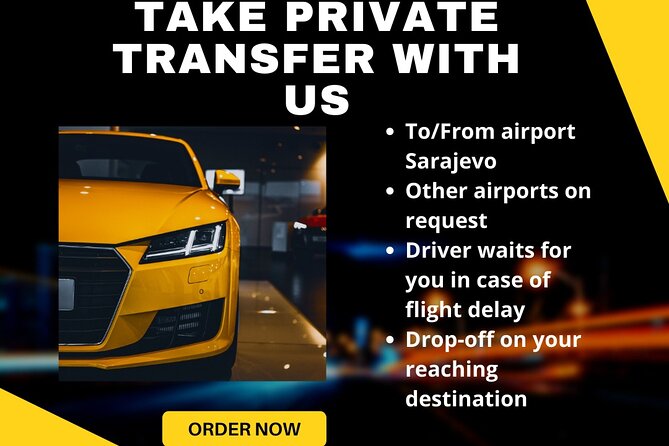 Sarajevo: Shuttle to/from Sarajevo Intl. Airport - From Sarajevo Airport to your hotel