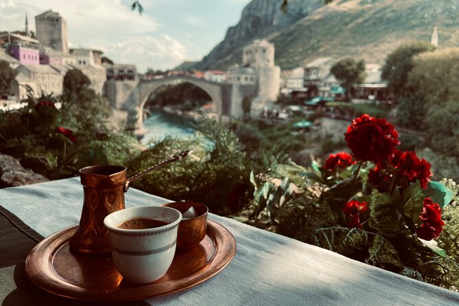 Wine Tasting & Private Walking Tour Mostar - Walking through the Old Bridge area